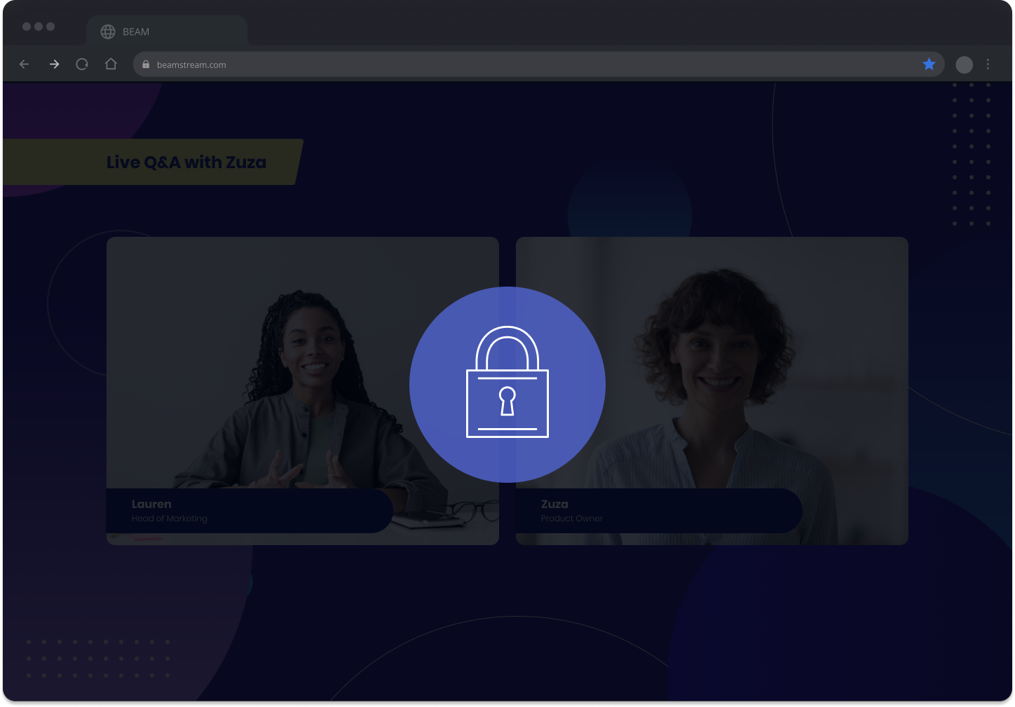 Safe and secure professional live streaming for marketers
